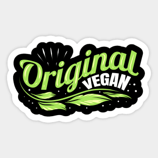 Veganism And Eat Green - Original Vegan Sticker